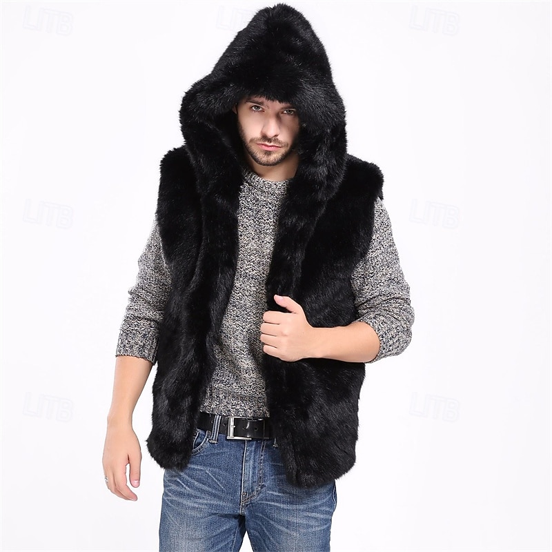 Homens Colete de camurça sintética Colete Gilet Ao ar livre Diário Moda Casual Outono Inverno Bolsos Jeans Manter Quente Confortável Tecido Zíper Com Capuz Normal Preto Amarelo Colete de 2026 por $50.99 –P4