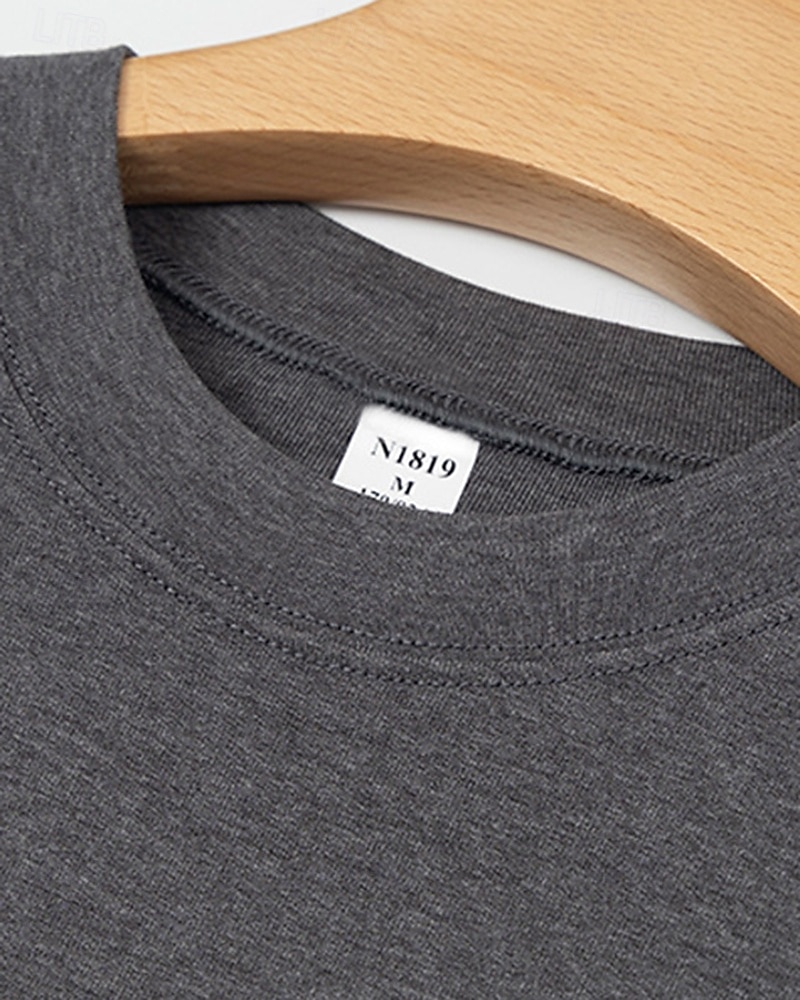 Men's Baselayer Thermal Shirts Long Sleeve Crew Neck Top Outdoor Thermal Warm Winter Autumn / Fall Polyester Black Khaki Beige Gym Workout Traveling 2026 - $35.99 –P13