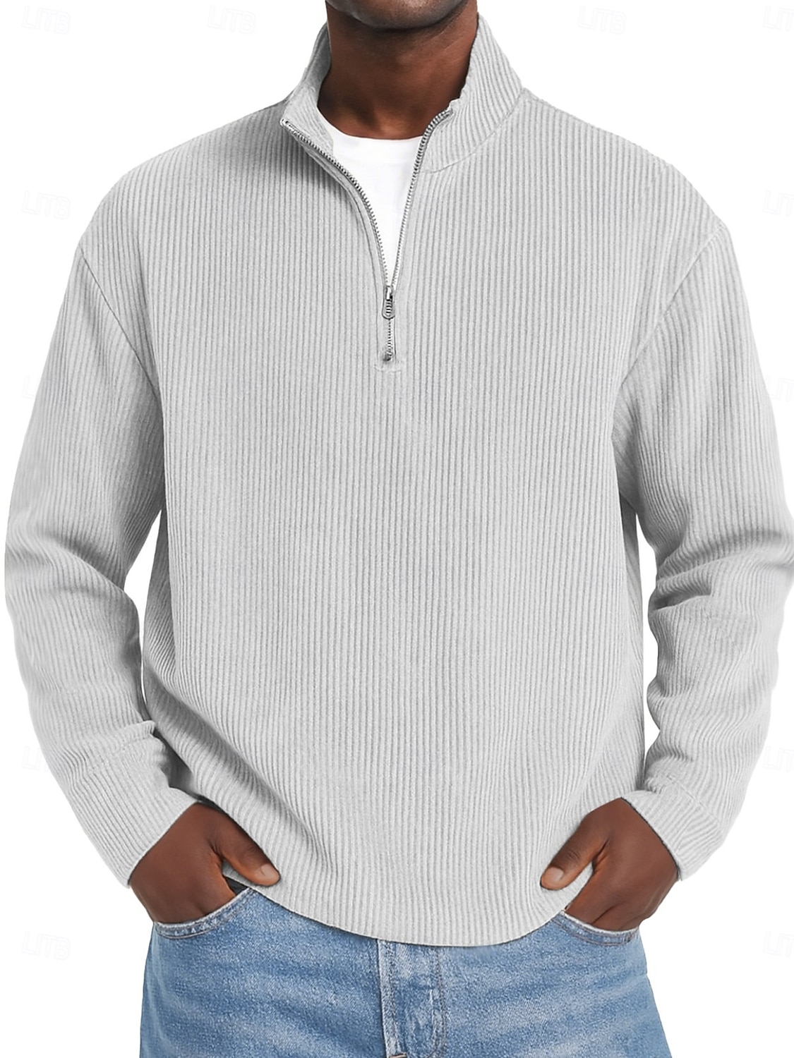 Men's Corduroy Shirt Textured Casual Outdoor Quarter Zip Long Sleeve Fashion Modern Solid Color Warm Corduroy Fall Spring &  Fall Fall & Winter Regular Fit Blue Dark Red Black Navy Blue Green Khaki 2026 - $25.99 –P3