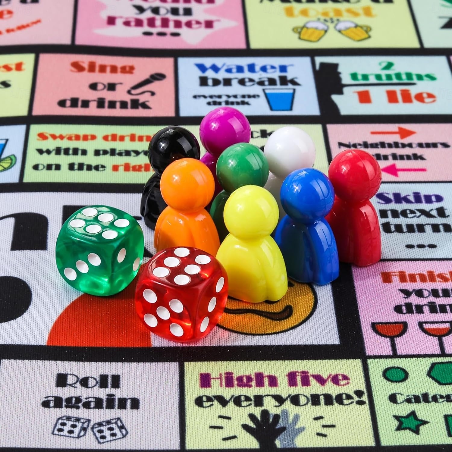 drinkbordspellen voor volwassenen, rubberen mat drinkbordspel, grappige interactieve drinkspellen voor feestjes, spelletjesavonden, verjaardagen, familiespel of andere gelegenheden 2026 - $17.99 –P4