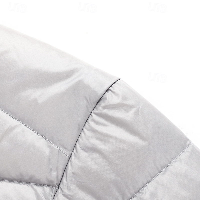 Homme Manteau d'Hiver Doudoune Veste Matelassée Avec Poches 50% duvet de canard blanc Vacances Tenue quotidienne Date Régulier Mode Occasionnel Confortable Chaleur Thermique Automne Hiver Couleur de 2026 ? $56.99 –P5