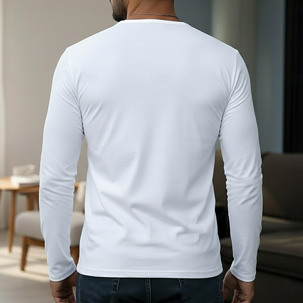 Herren T-Shirt Langarmshirt Langarm V Ausschnitt Sommer Ganzjahres Einfarbig Täglich Lässig Streetstyle Rein Outdoor Straße Lässig Schwarz Weiß Wein Top T-Shirt für Herren 2025 - $18.99 –P2