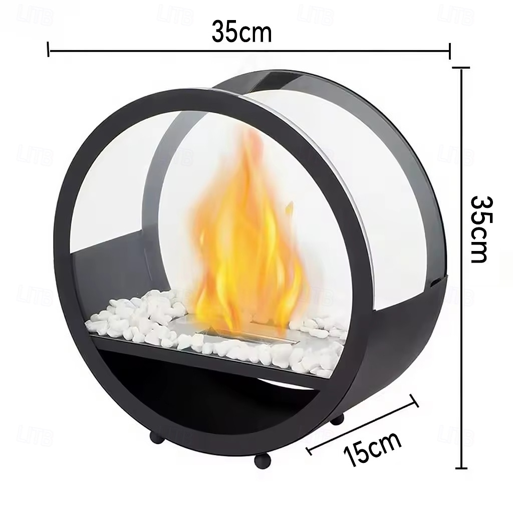 2026年 卓上暖炉卓上ファイヤーピット、ポータブル屋内アート暖炉装飾、黒炎効果  コレクション – $173.99 –P4