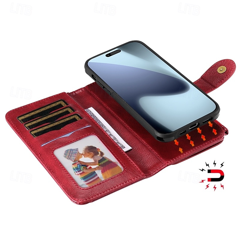 телефон Кейс для Назначение iPhone 17 Pro Max 17 Air Кошелек для карт Откидная крышка Магнитный Откидная подножка Разъем для карты Ретро ТПУ Кожа PU 2026 - $28.99 –P16