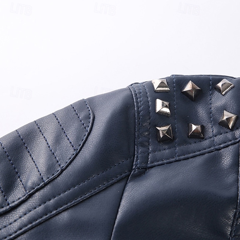 Kinder Jungen Schwarze Lederjacke Jacke Oberbekleidung Einfach Langarm Reißverschluss WASSERDICHT Winddicht Mantel Täglich Mode Lässig Schwarz Frühling Herbst 4-12 Jahre 2026 - $44.99 –P4