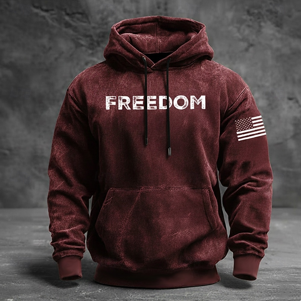 4. Juli 2026 250. Gedenktag Herren Streetwear US-Flagge Rundhals Langarm Hoodie Sweatshirt Freizeit Outdoor Straße 2026 - $28.99 –P3