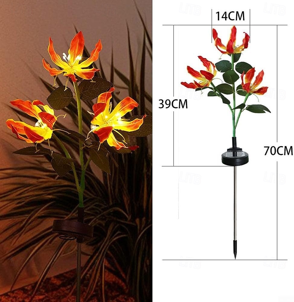 1 pacote de luzes de jardim de LED movidas a energia solar para uso externo, gramado e para lâmpada de estaca de pátio com caixa de plástico resistente às intempéries, proporcionando iluminação ambiente de 2025 por $17.99 –P1