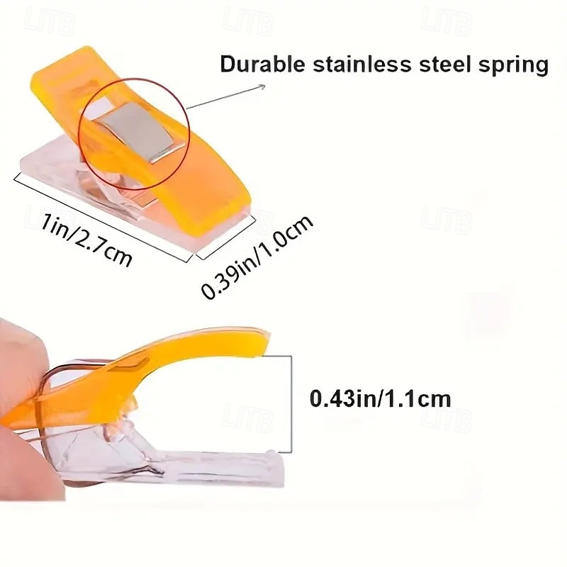 100 stk. fargerikt sybånd med slitesterke fjærer i rustfritt stål – egnet for quiltet kantbinding og håndarbeid 2025 - $13.99 –P5