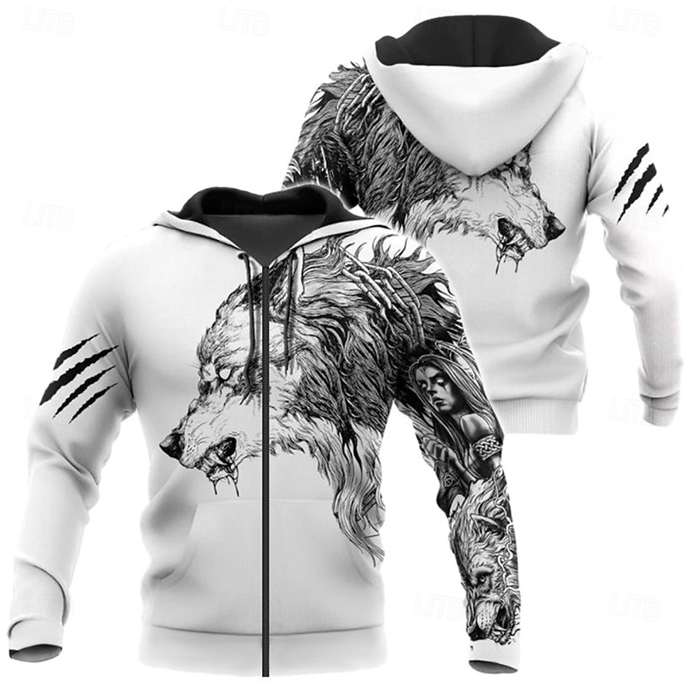 Per uomo Drago Stampe Grafiche Felpa con Cappuccio Felpe con cappuccio Felpa Streetwear Designer Casual Grande e Alto Manica Lunga Con Cappuccio Sport & Outdoor Quotidiano Sportivo Ferie Bianco del 2026 a $31.99 –P2