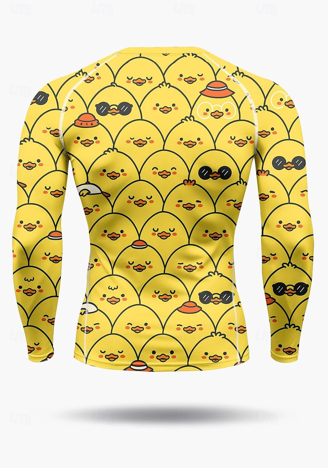 Муж. Универсальные Компрессионная футболка Футболка для бега 3D печать Длинный рукав Футболка Футболка Весна Осень Геометрический принт Быстровысыхающий Сжатие видеоизображений Для тренировки Power 2026 - $20.99 –P2