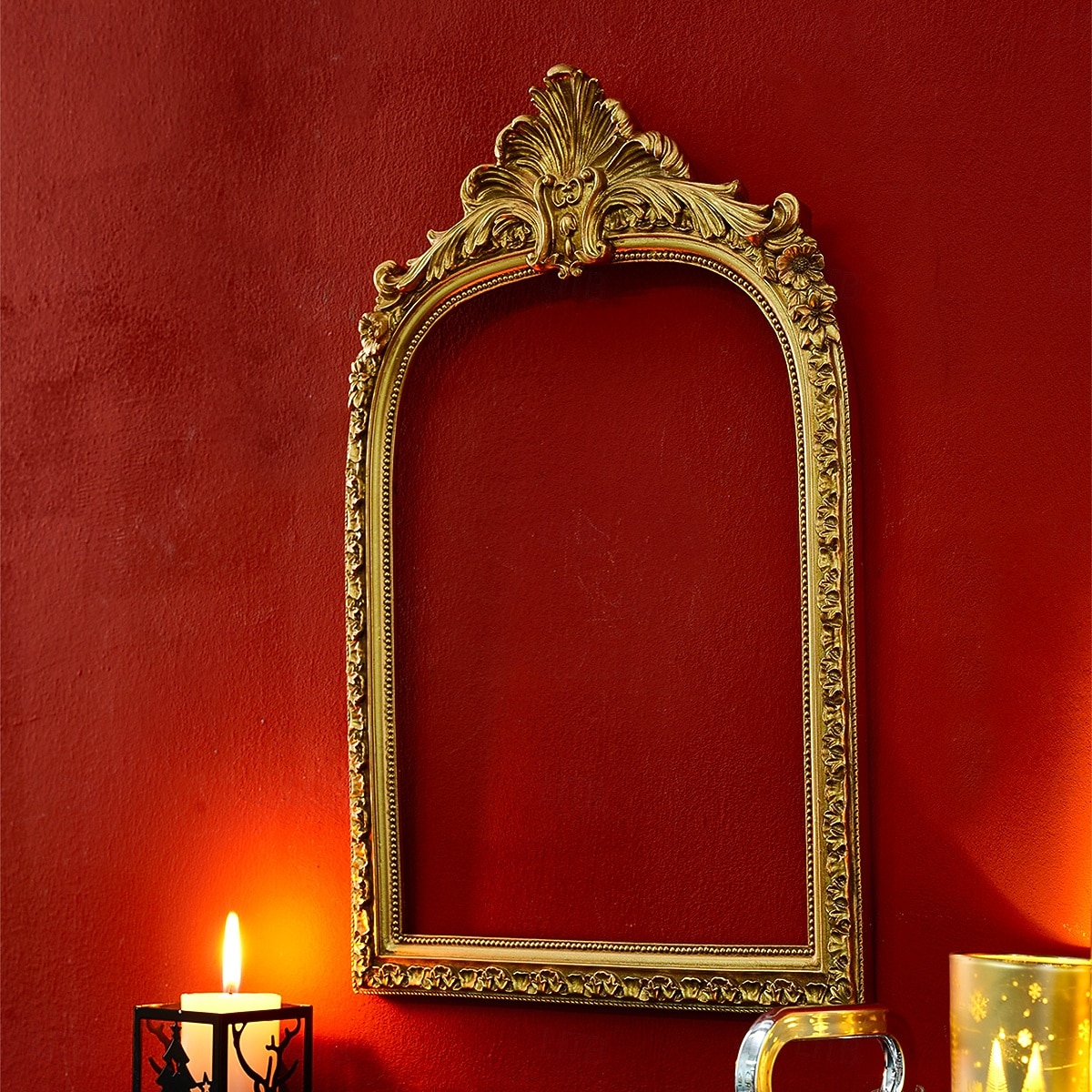 1 unidad de marco decorativo de resina con arco dorado tridimensional de estilo europeo, ideal para decoración de pared o como accesorio para fotografía. 2026 - $20.99 –P2