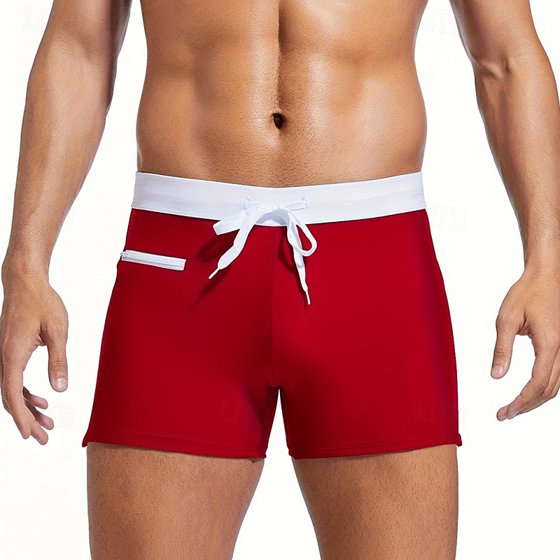 Bărbați Pantaloni Scurți de Înot Boxeri înot Costume de baie pentru costume de baie Mată Buzunar cu Fermoar Elastic Respirabil Pantaloni Surfing Bikini Scufundare Vară 2026 - $11.49 –P15