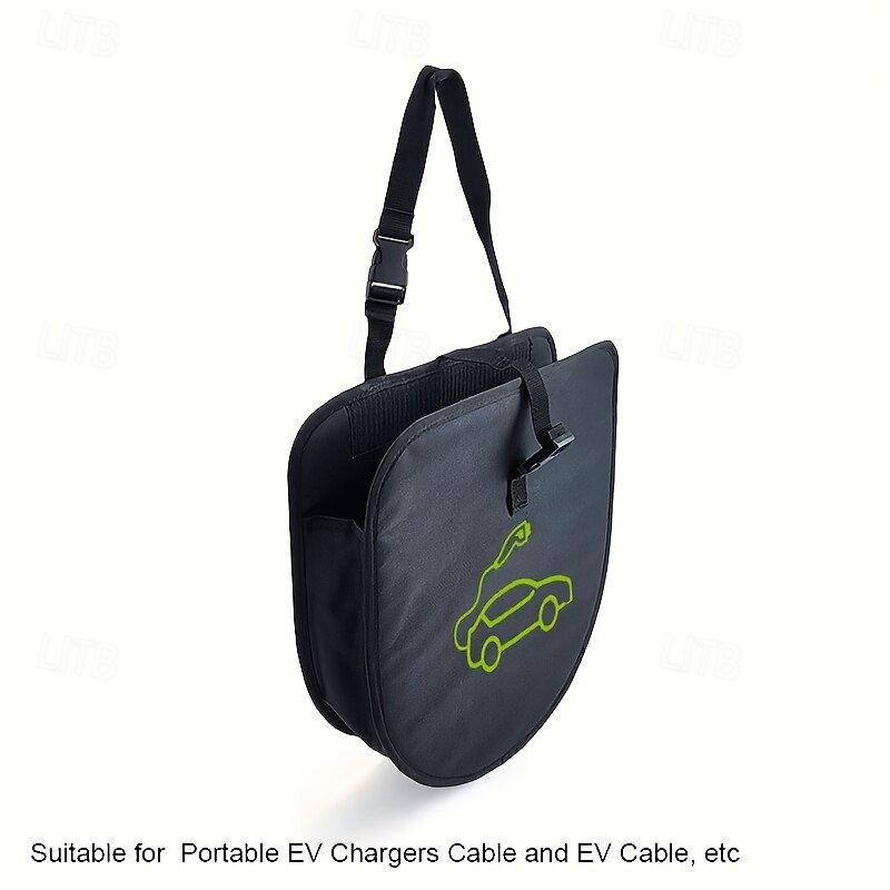 1 st. EV-kabelorganizertas - draagbare opbergtas voor startkabels en snoeren &slangen duurzaam polyester materiaal ideaal voor kabelbeheer van elektrische voertuigladers 2026 - $21.99 –P10