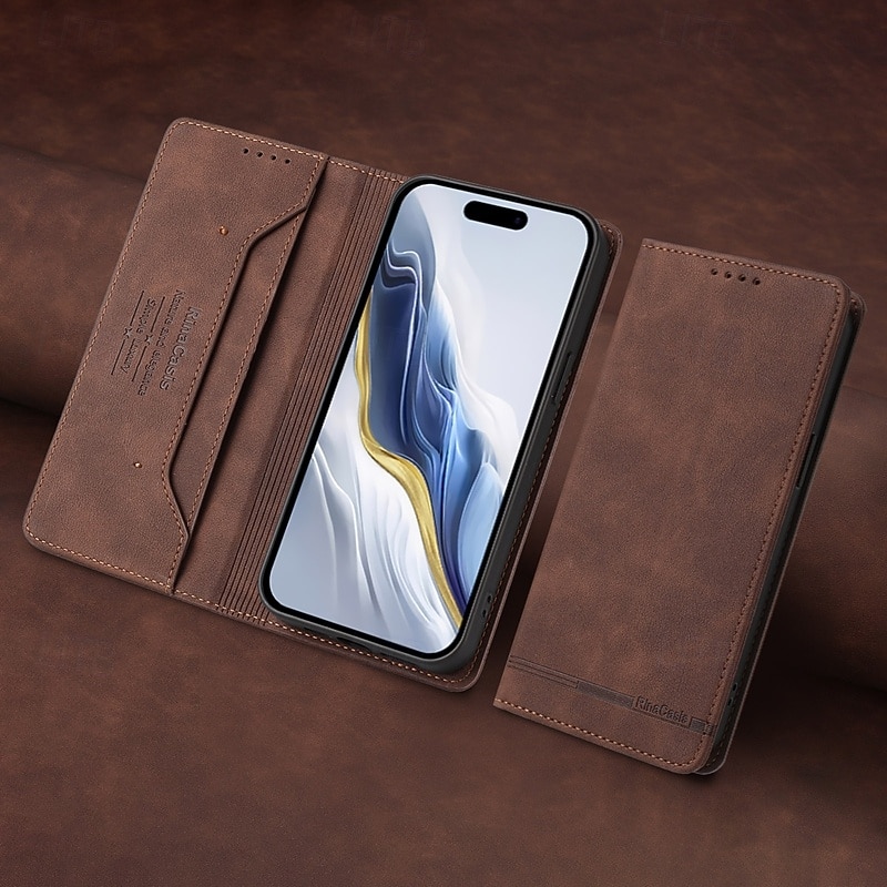 телефон Кейс для Назначение iPhone 17 Pro Max 17 Air 17 i16 15 14 Pro Max Plus 13 Pro Max Mini Кошелек для карт Защита от удара Ретро Кожа PU 2026 - $15.99 –P8