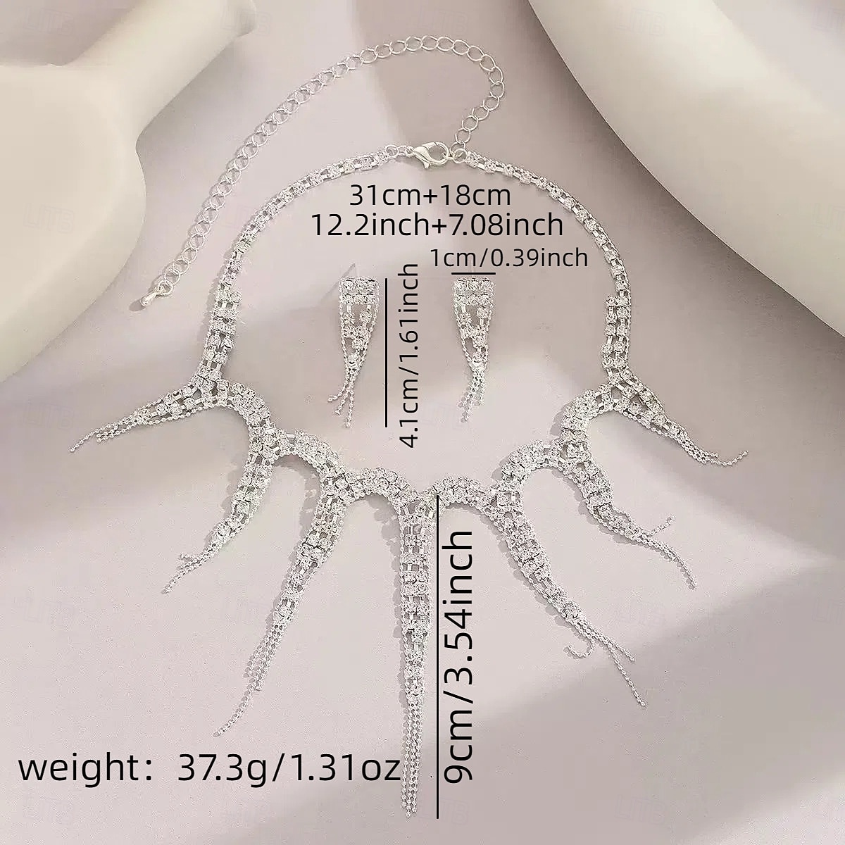 Женский комплект украшений со стразами зеленого цвета, включающий ожерелье и кольца для рождественской вечеринки, бала &вечерние мероприятия 2026 - $11.99 –P1