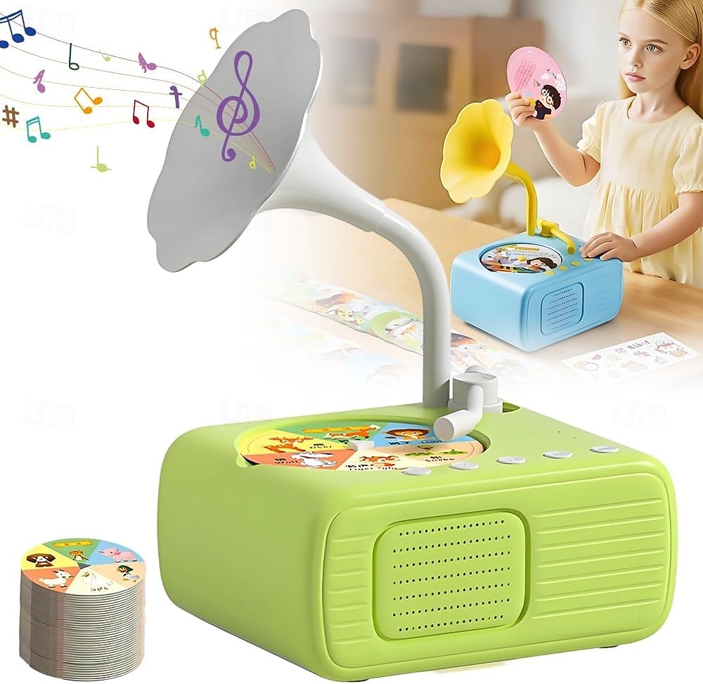 Machine à histoires phonographique pour l'éducation précoce des enfants avec 99 cartes, gramophone pour tout-petits, phonographe éducatif pour tout-petits, jouet de narration interactif pour l'école de 2026 ? $31.99 –P7