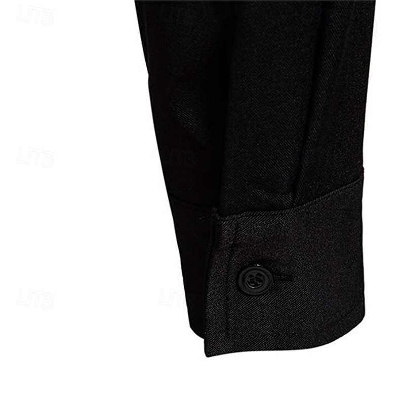 Herren Hemd Sommerhemd Freizeithemd Strandhemd Knopfhemd Schwarz Weiß Kaki Langarm Einfach Revers Urlaub Hawaiianisch Tasche Bekleidung Mode Lässig Bequem 2025 - $38.99 –P16