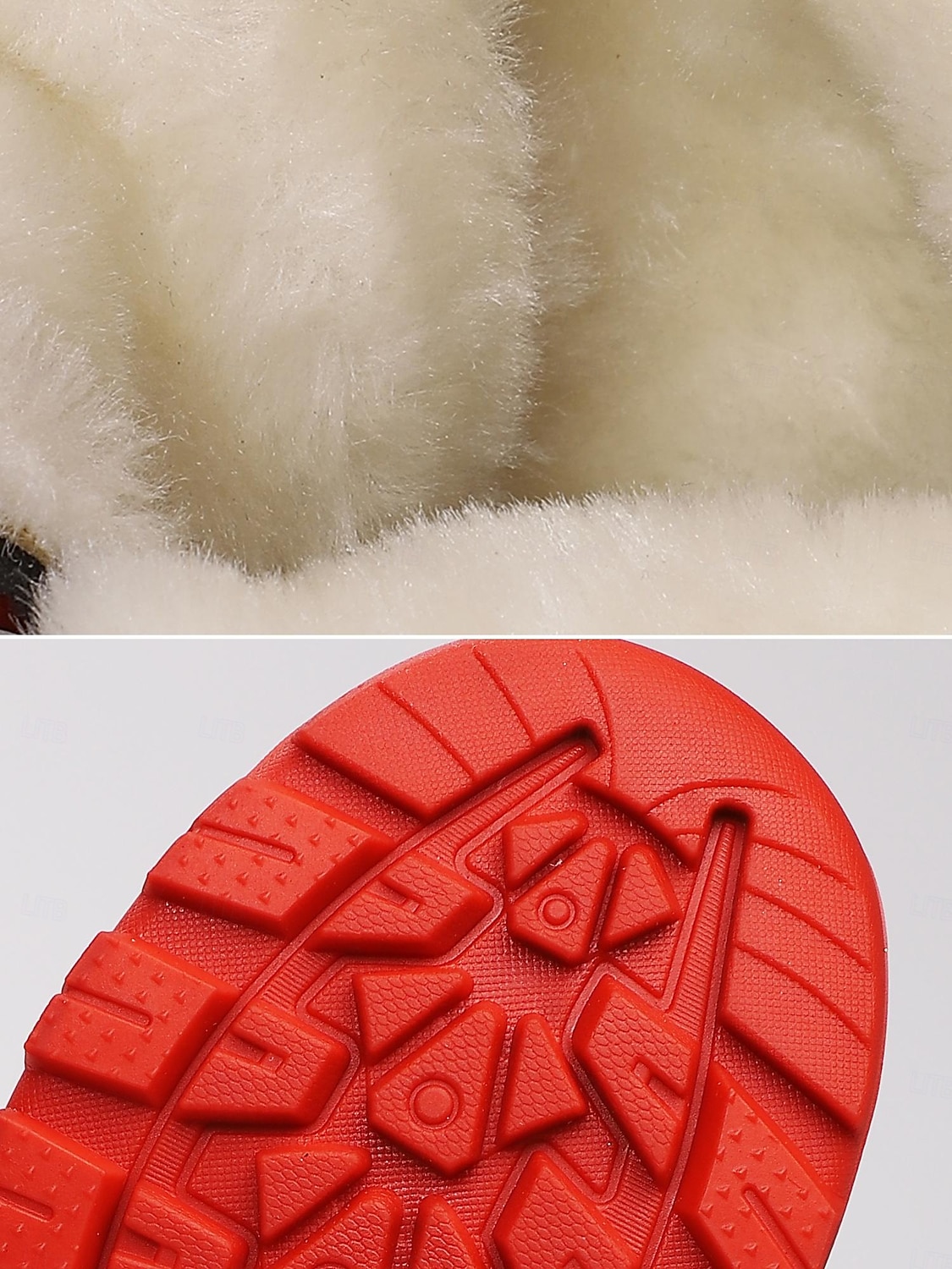 Botas de caminhada de inverno femininas vermelhas com pele sintética – botas de neve duráveis e impermeáveis com blocos de cores para aventuras na neve, perfeitas para viagens de férias de 2025 por $34.99 –P7