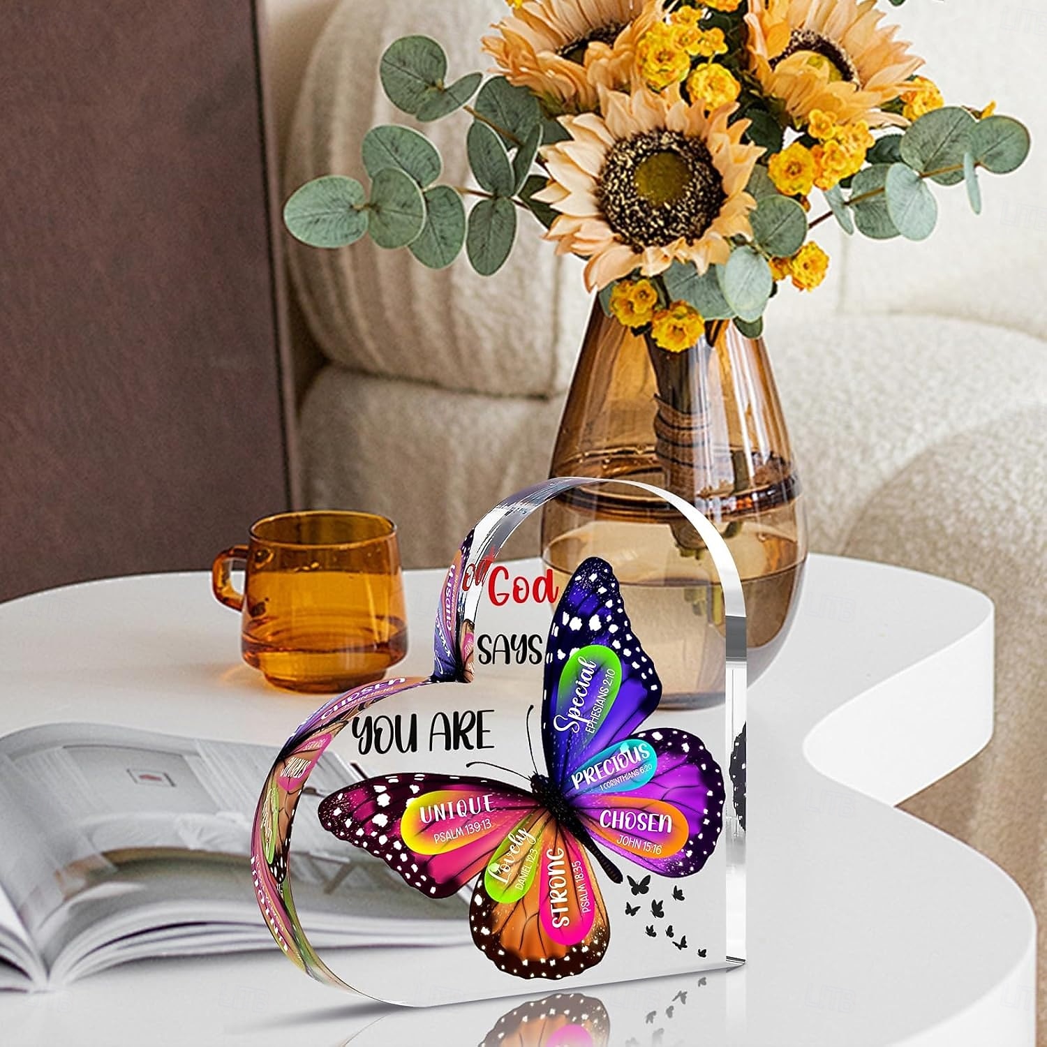 Christian Gifts for Women Stocking Stuffers for Women Teen Girls - Butterfly Inspirational Religious Gifts for Mom Wife Sister Friends Coworker Female Christmas Birthday Present Home Art Decor Signs 2025 - $9.99 –P5