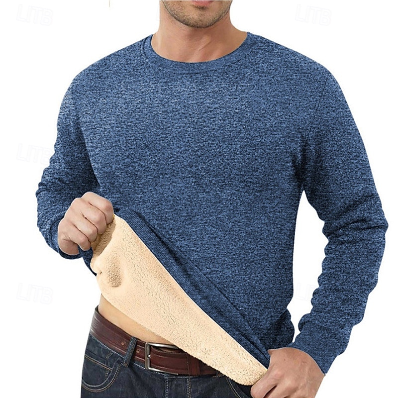 Bărbați Jacquard Hanorca Hanorac din lână Hanorac cu căptușeală din fleece Roșu Vin Albastru denim Negru Bleumarin Gri Stil Nautic Simplu Texturat Sporturi & Exterior Casual Zilnic Șic Stradă Misto 2026 - $18.49 –P6