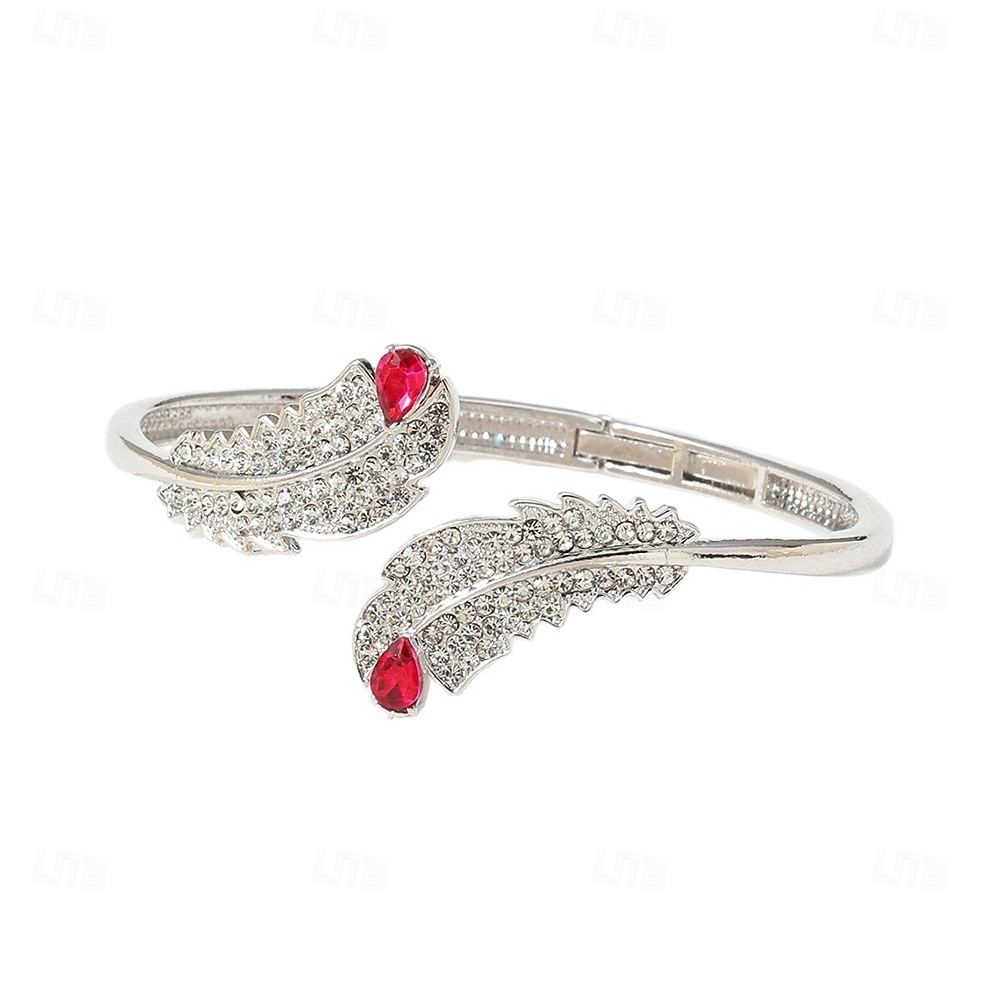 Zirconio No coincidente Forma de Hoja Personalizado De moda Cromo Pulsera pulsera Plata / Dorado / Dorado 2 Para Boda Fiesta Pedida Fiesta de baile 2026 - CAD $14.59 –P6