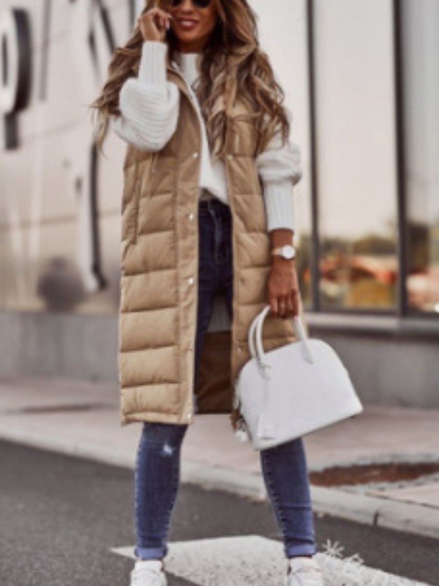 نسائي جاكيت كاجوال سترة مريح متنفس سحاب جيب كاجوال سهل عطلة شارع فضفاض مناسب للبس اليومي صدر فردي طويلة مع قبعة عادي بدون كم ملابس خارجية أبيض أحمر أرجواني الربيع الخريف 2025 - $15.99 –P2