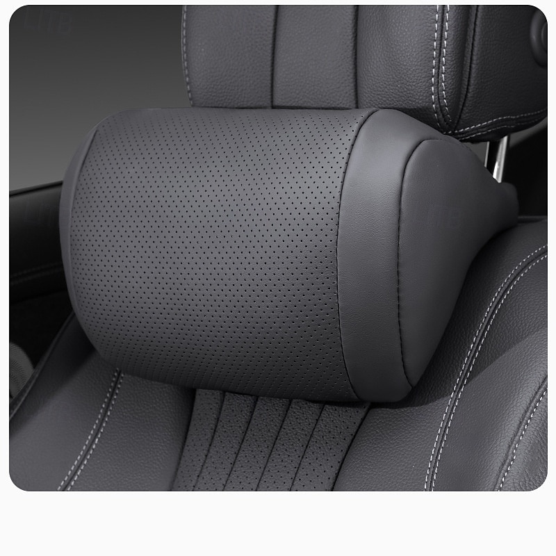 Almofada de encosto de cabeça de carro em couro sintético - suporte de pescoço ultramacio ergonômico com pressão zero, design respirável para todas as estações, adequado para a maioria dos veículos, de 2026 por $23.99 –P1