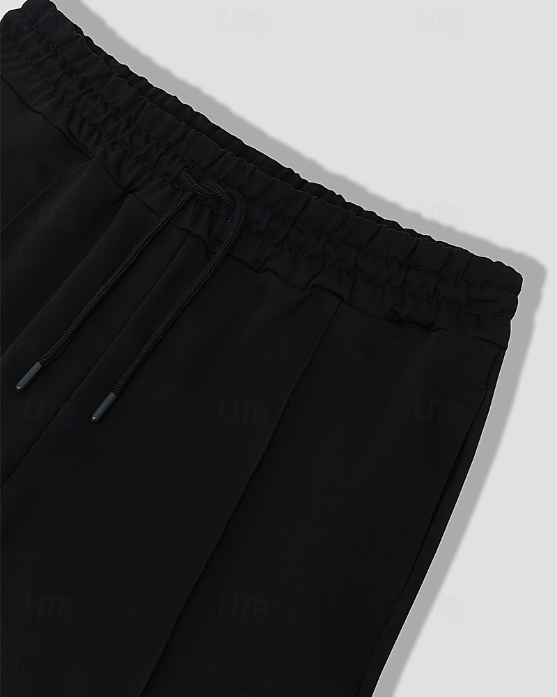Herre Joggebukser Bukser Plisserte bukser Snorer Lomme Elastisk midje عادي Komfort Sport & Utendørs Daglig Mote Fritid Svart Grå Mikroelastisk 2025 - $32.99 –P4