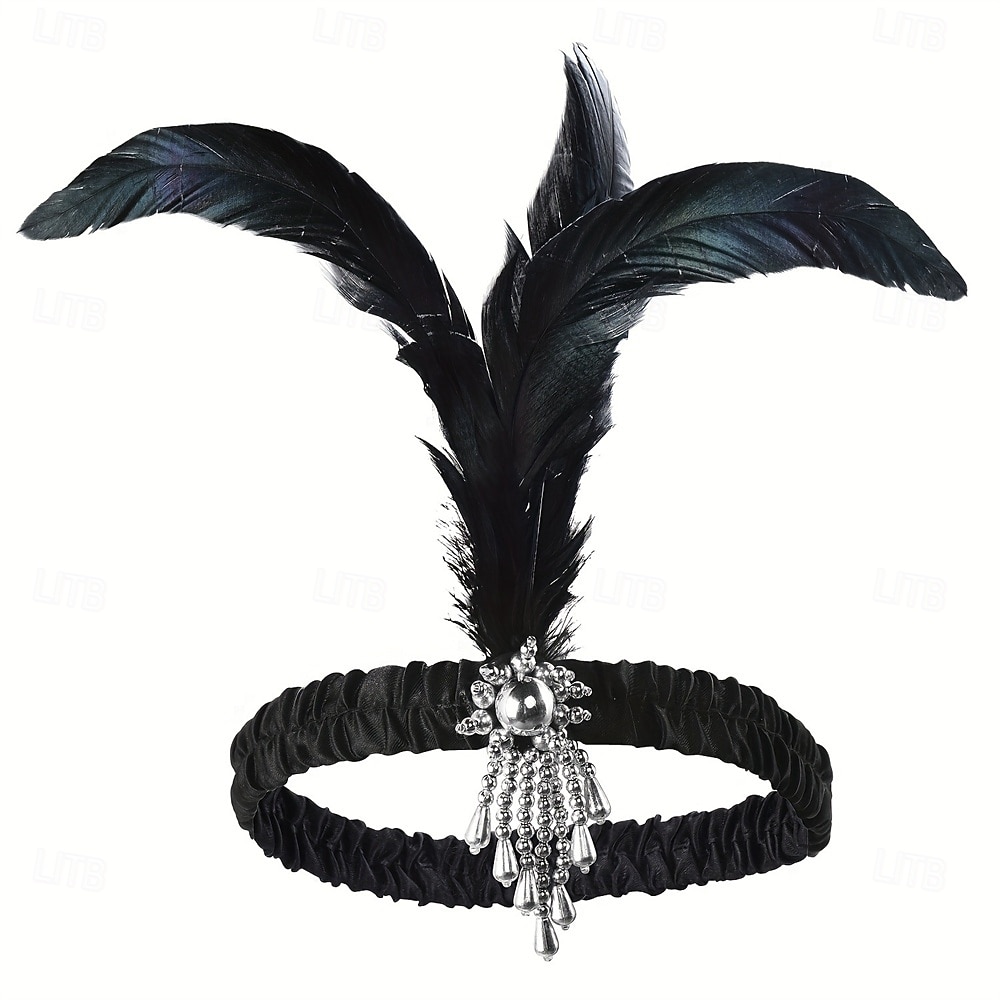 Sett De livlige 20-årene 1920-tallet Knelengde Flapper kjole Cocktailkjole Fancy kostyme med tilbehør Korte ermer Den store Gatsby Flapper Girl Paljetter Dusk V-hals Kostyme Dame Jul Nytt År 2026 - $52.99 –P7