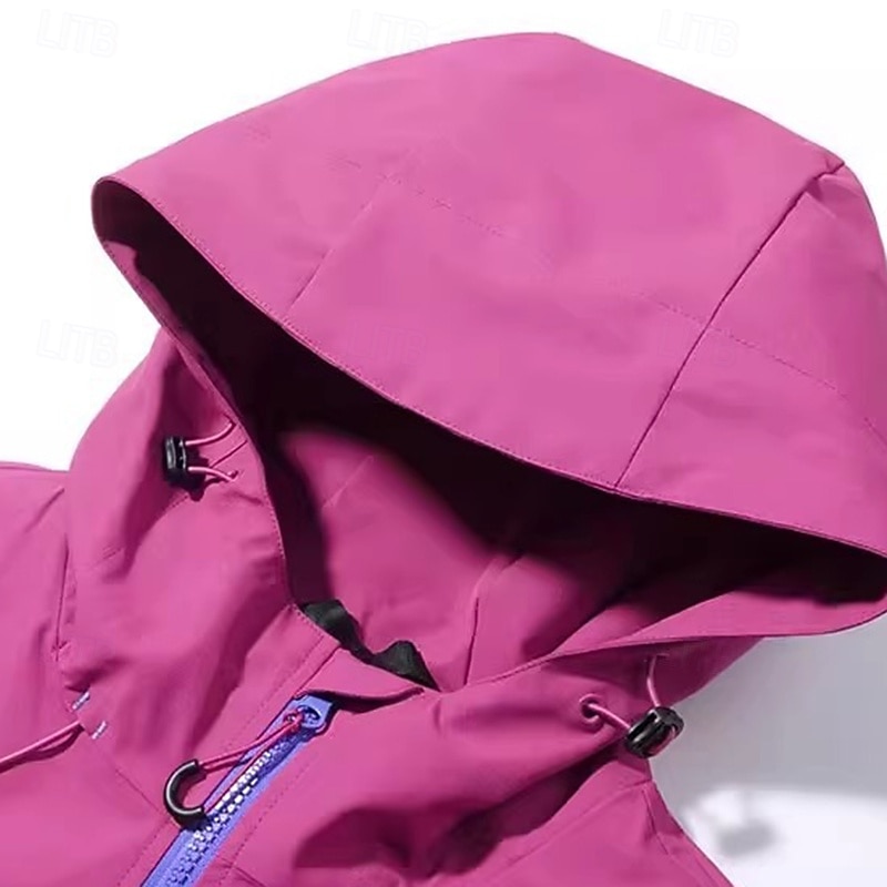 Men's Solid Colored Hooded Jacket Full Zip Jacket Fall / Winter with Pockets Long Sleeve Athleisure Waterproof Windproof Hiking Running Outdoor Black Yellow Pink Sportswear Activewear 2026 - $47.99 –P12