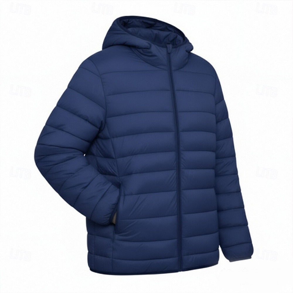 Per uomo Grafico Montagna Cappotto Invernale Giacca Piumino Giacca imbottita Calore Termico Impermeabile alla pioggia Leggero Casual All'aperto Quotidiano Giacca imbottita trapuntata con cappuccio del 2026 a $60.99 –P6