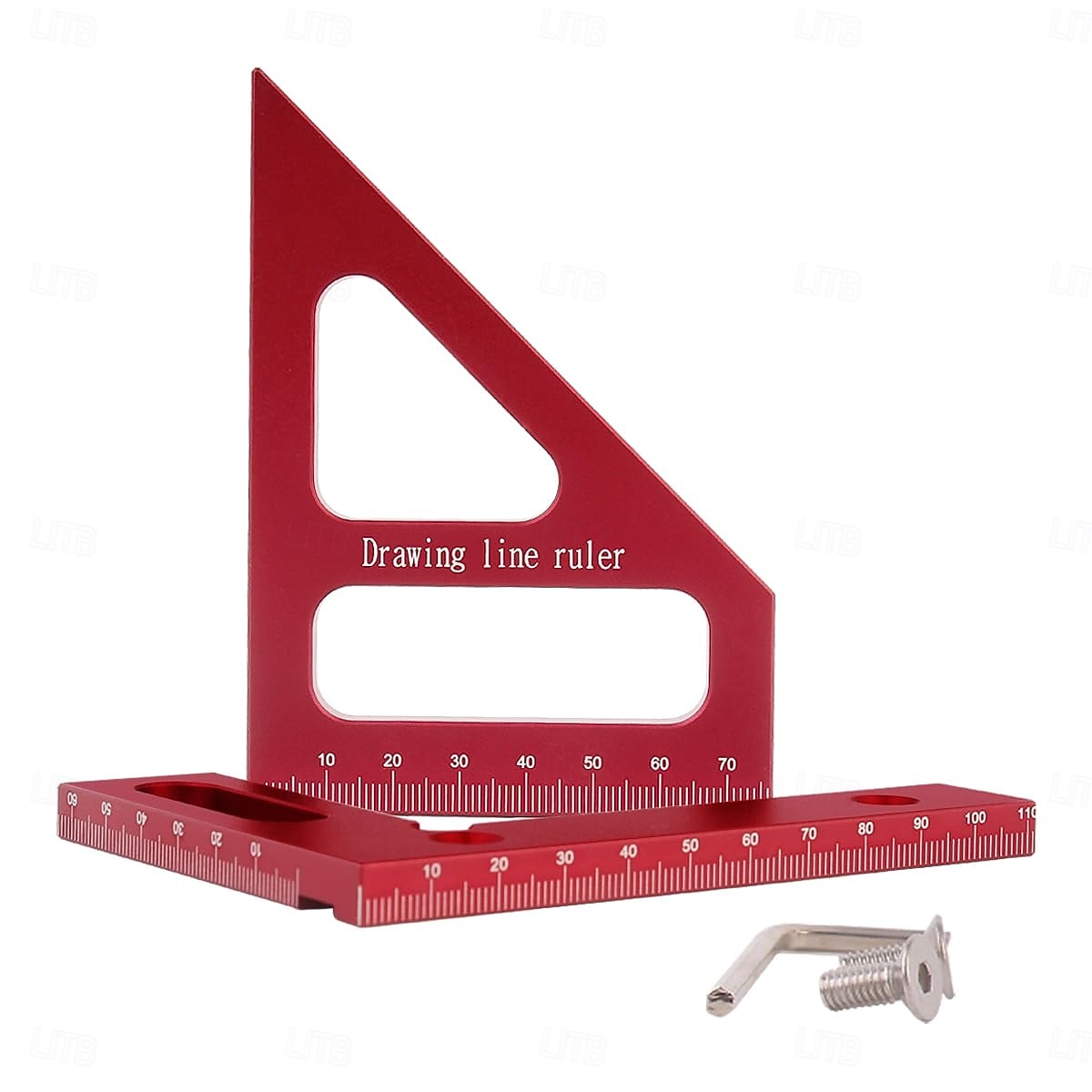 3D Multi-Angle Measuring Ruler Χάρακας διάταξης τετραγωνικής ταχύτητας Κράμα αλουμινίου Φορητά Εργαλείο Κατασκευής Ξυλουργικής 11 cm 45/90 ° 2025 - $12.99 –P5