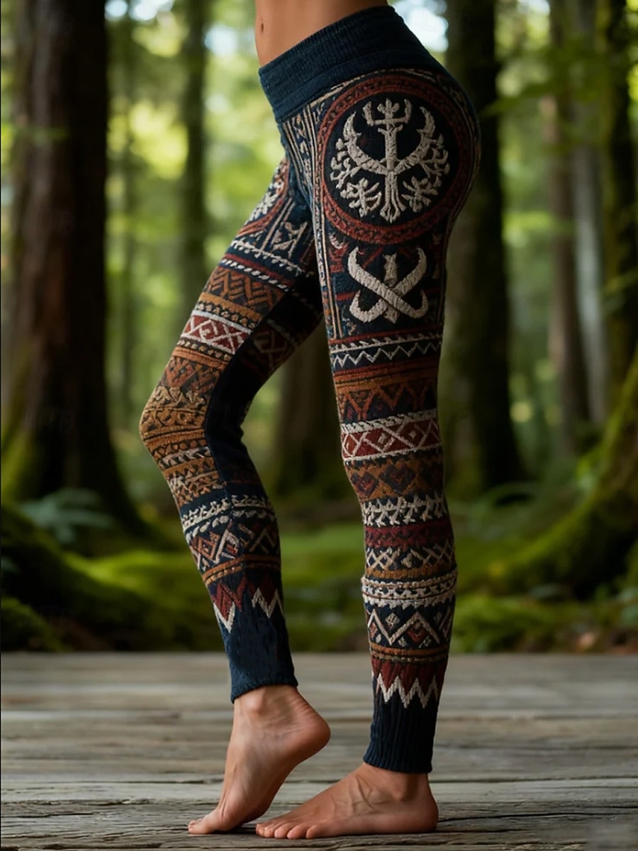 Γυναικείες Leggings Viking Boho Vintage Εθνοτικής Στιλ Πλήρους Μήκους Ψηλή Μέση Γραφικά Αφηρημένα 3D Εκτύπωση Γρήγορης Στεγνώματος Αναπνευστικότητα Μαλακοί Ελαστικοί Επίσημες Διακοπές Κρασιού 2025 - $19.99 –P5