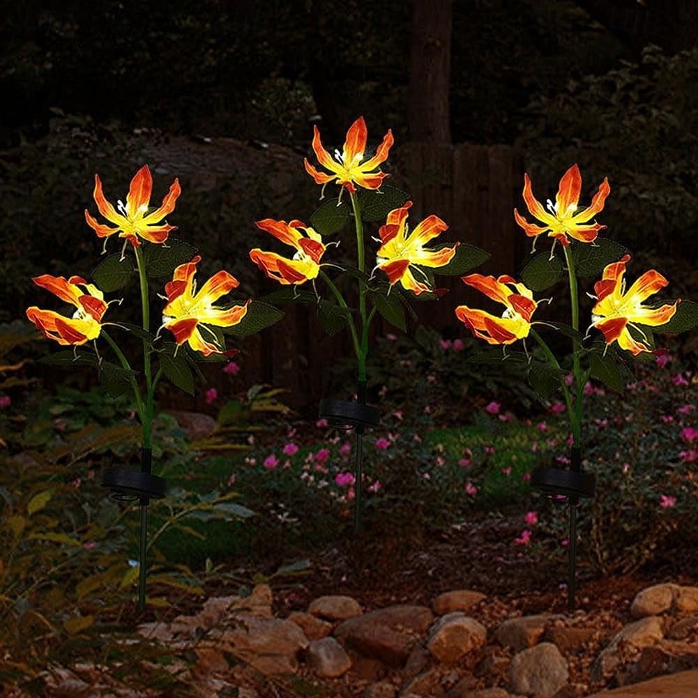 1 pacote de luzes de jardim de LED movidas a energia solar para uso externo, gramado e para lâmpada de estaca de pátio com caixa de plástico resistente às intempéries, proporcionando iluminação ambiente de 2025 por $17.99 –P4