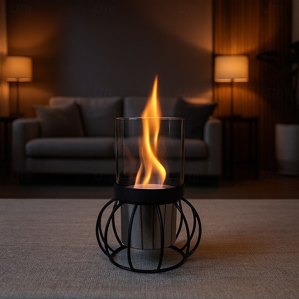 настольная костровая чаша для костра со стеклянным столом и дистанционным управлением для кемпинга 2026 - $54.99 –P5