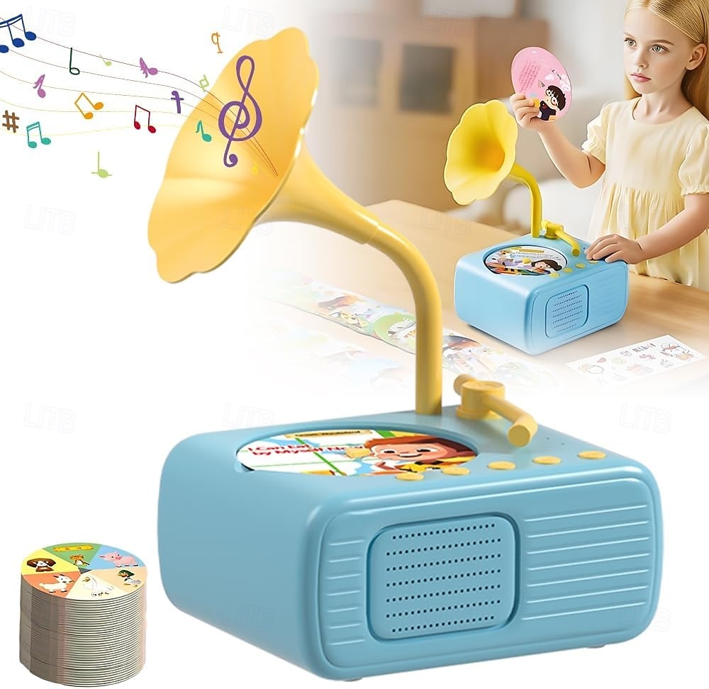 Machine à histoires phonographique pour l'éducation précoce des enfants avec 99 cartes, gramophone pour tout-petits, phonographe éducatif pour tout-petits, jouet de narration interactif pour l'école de 2026 ? $31.99 –P1