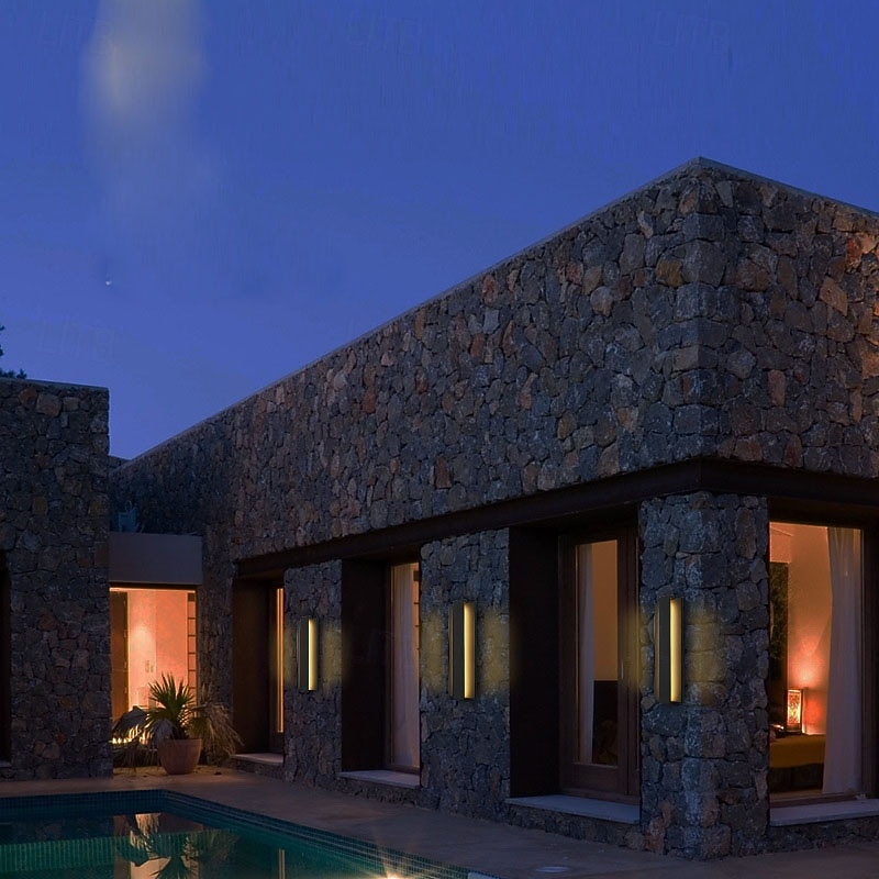 applique da parete moderna a LED per esterni nera del 2026 a $190.99 –P2