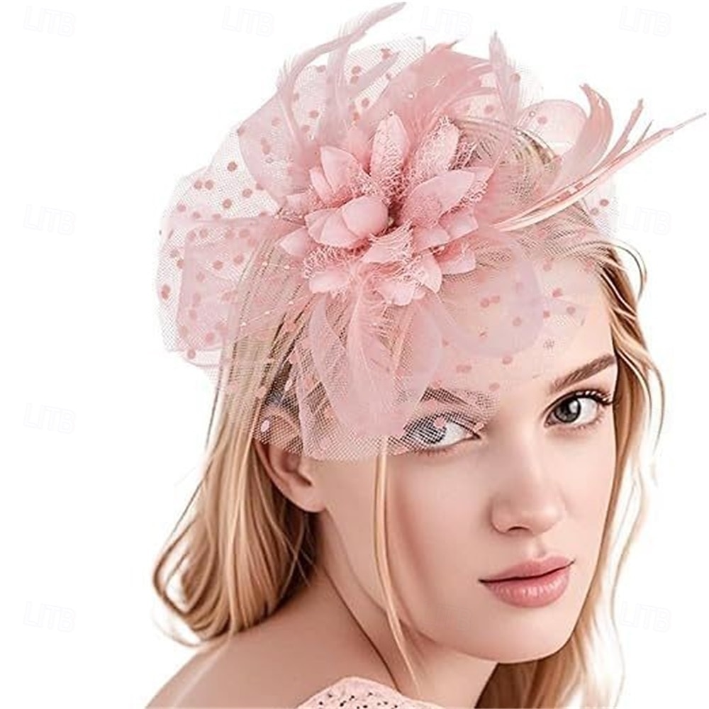 Fascinators Fabric Feathers Fedora Hat Wedding Tea Party Horse Race Cocktail Elegant Vintage With Feather Headpiece Headwear 2026 - $16.49 –P1