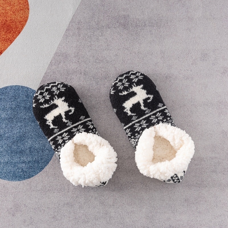 Damskie skarpetki podłogowe z wzorem gwiazdek, grube bawełniane pluszowe kapcie na zimę do domu lub do spania, ciepłe, wygodne, antypoślizgowe skarpetki do noszenia w domu 2026 - $12.99 –P7