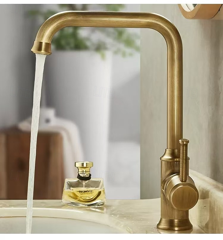 2026年 水栓 - シングルハンドルつの穴 電気メッキ プルアウト / プルダウン センターセット レトリ／ヴィンテージ Kitchen Taps  コレクション – $153.99 –P3