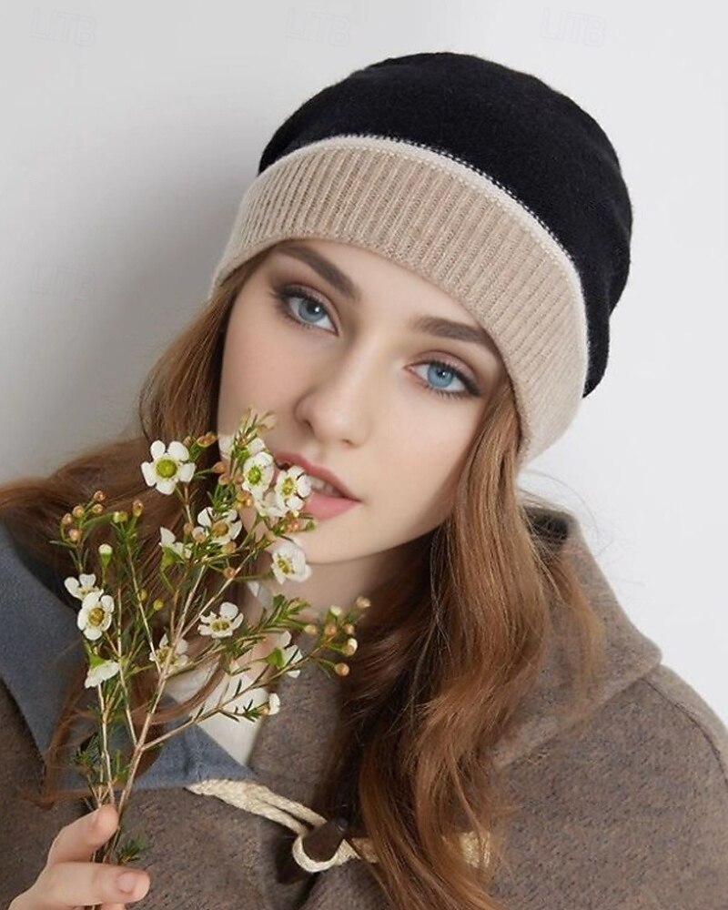 Per donna Cappello a cuffia Caldo cappello invernale Quotidiano Ferie Patchwork A maglia Semplice Casual Caldo Confortevole 1 Pezzo del 2026 a $21.99 –P7
