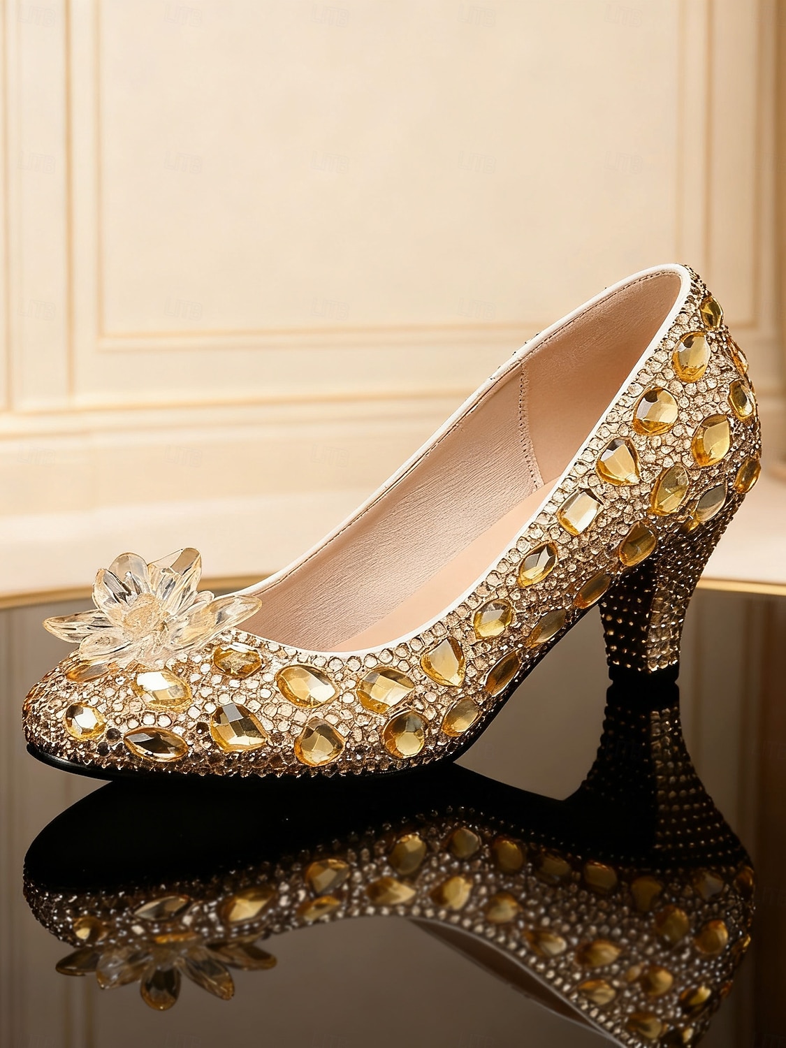 Damen-Set aus Strass-Pumps und Clutch mit mehrfarbigen Kristallverzierungen – elegante passende Schuhe und Handtasche für formelle Anlässe und Cocktailpartys 2026 - $109.99 –P6