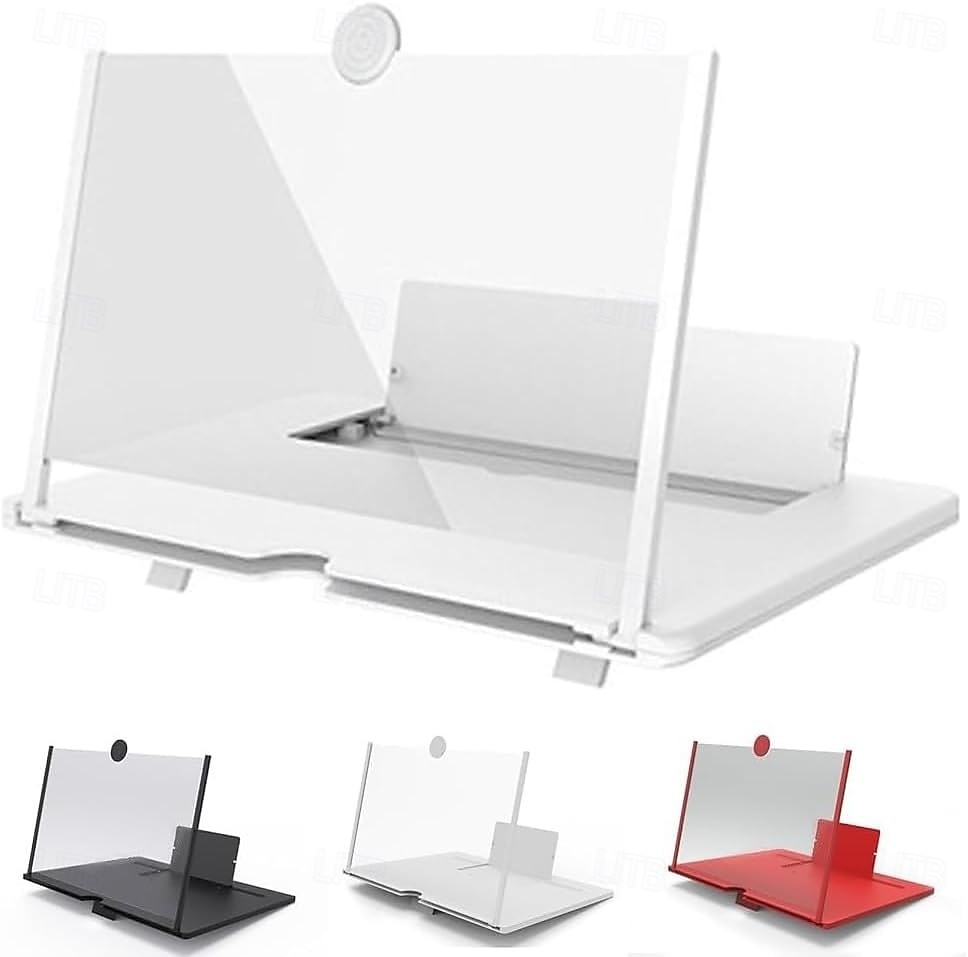 10/12-дюймовый изогнутый 3D-увеличитель для экрана телефона со складной подставкой — портативный многофункциональный объектив для фильмов и игр &видеозвонки, совместимые со всеми смартфонами 2025 - $7.99 –P2