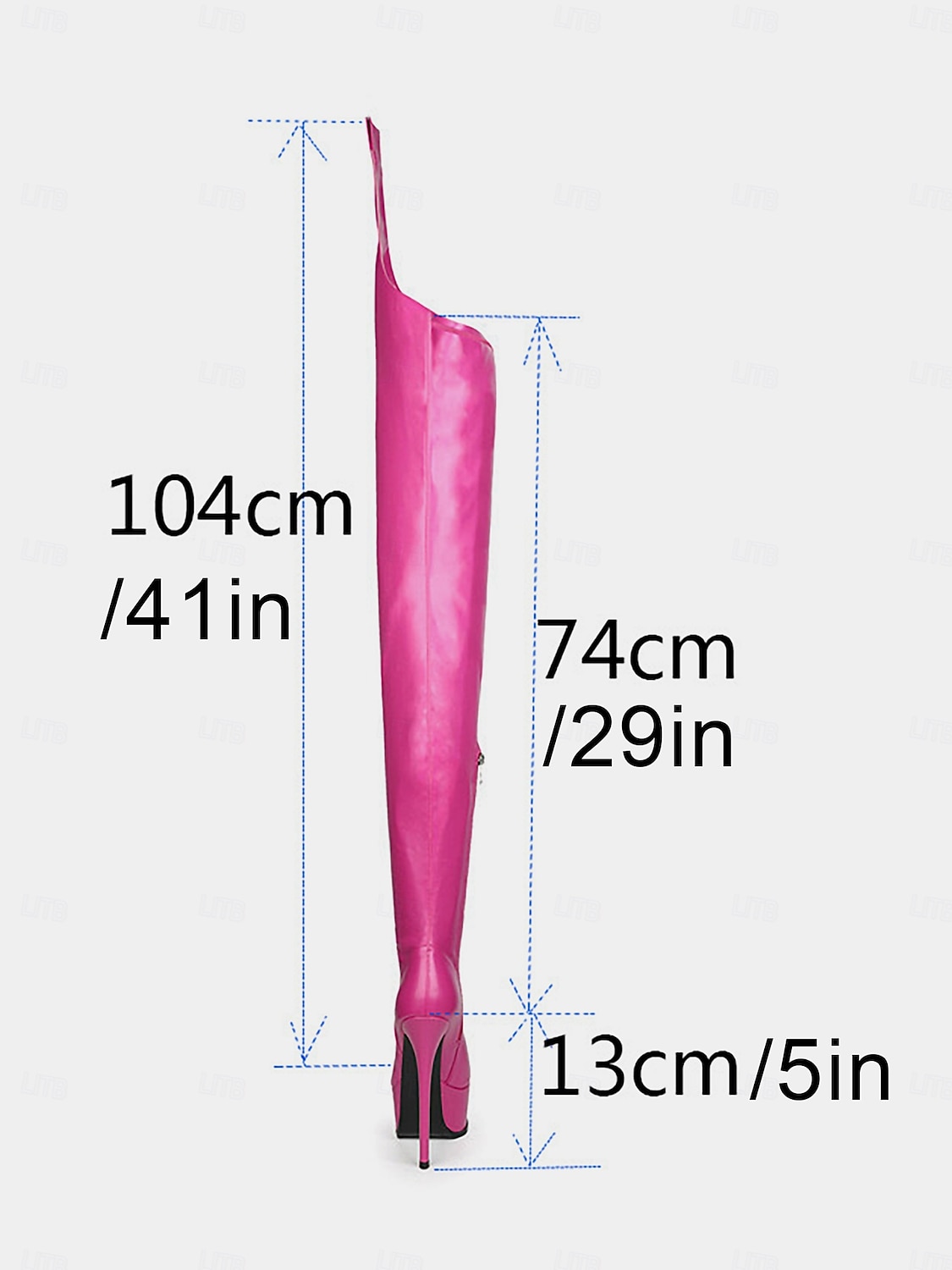 2026年 レディース ホットピンクのパテントレザー サイハイ プラットフォームブーツ - ナイトクラブやパーティーの装いにぴったりのセクシーなスティレットヒールのオーバーニーブーツ  コレクション – $84.99 –P1
