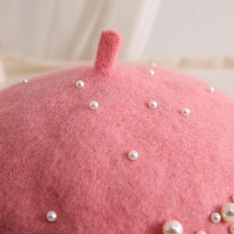 Chapéus Lã Chapéu de Boina Casamento Feriado Festa de Chá Corrida de cavalos coquetel Elegante Vintage Com Pérolas Capacete Chapéu de 2026 por $16.49 –P13