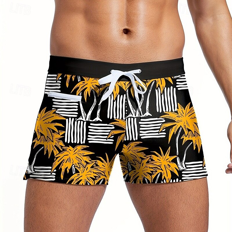 Hombre Bañador Natación Corto Bañadores Pantalones Bañadores de traje de baño Impreso Correa Eslático Transpirable Prendas de abajo Surf Bikini Buceo Verano 2026 - $10.49 –P2