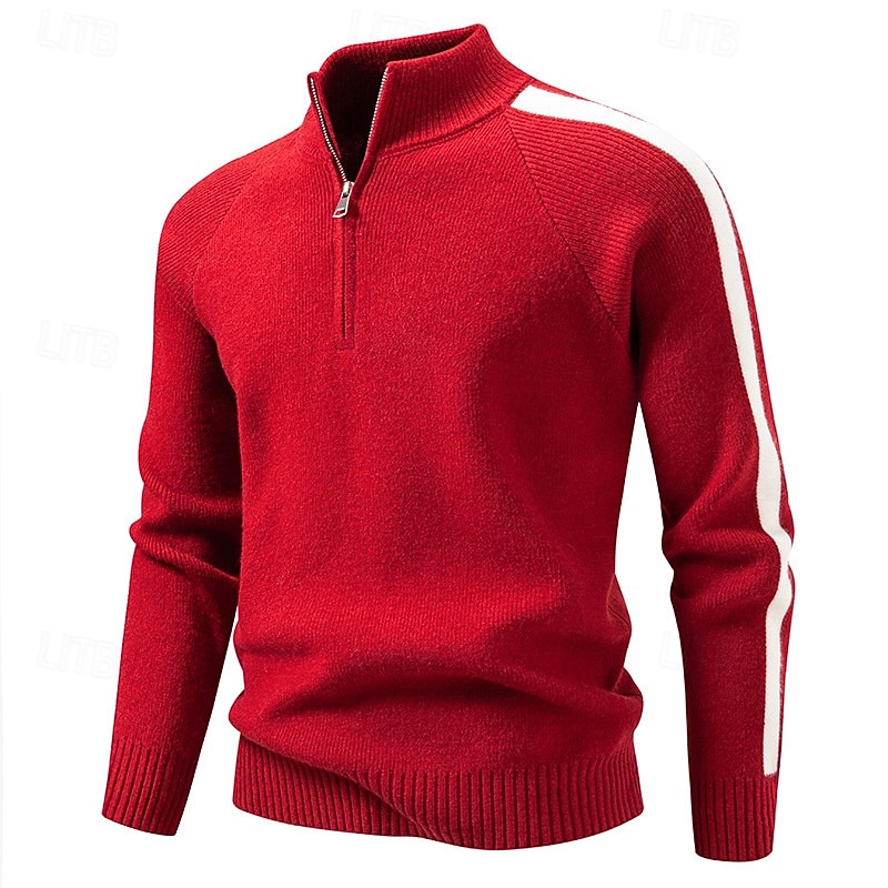 Per uomo Felpa Maglione Maglione con zip a un quarto A Coste Maglia Top Regolari Lavorato a maglia Slim Fit Semplice Colletto Mao Maglieria Contemporaneo Affari Casuale Abbigliamento Autunno Nero del 2026 a $36.99 –P4
