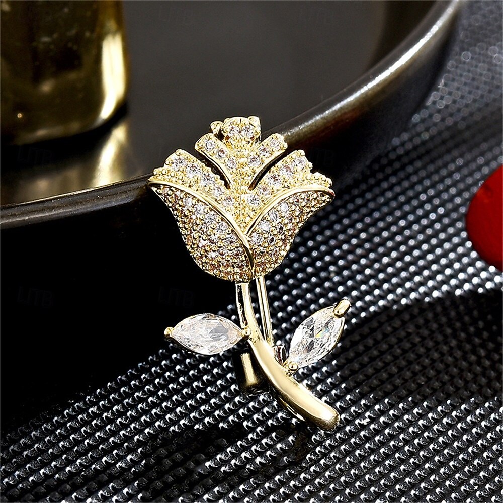 Broschen Blume Mode Luxus Brosche Schmuck Gold Für Hochzeit Party Geschenk Verlobung Abschlussball Festival 2026 - $17.49 –P4