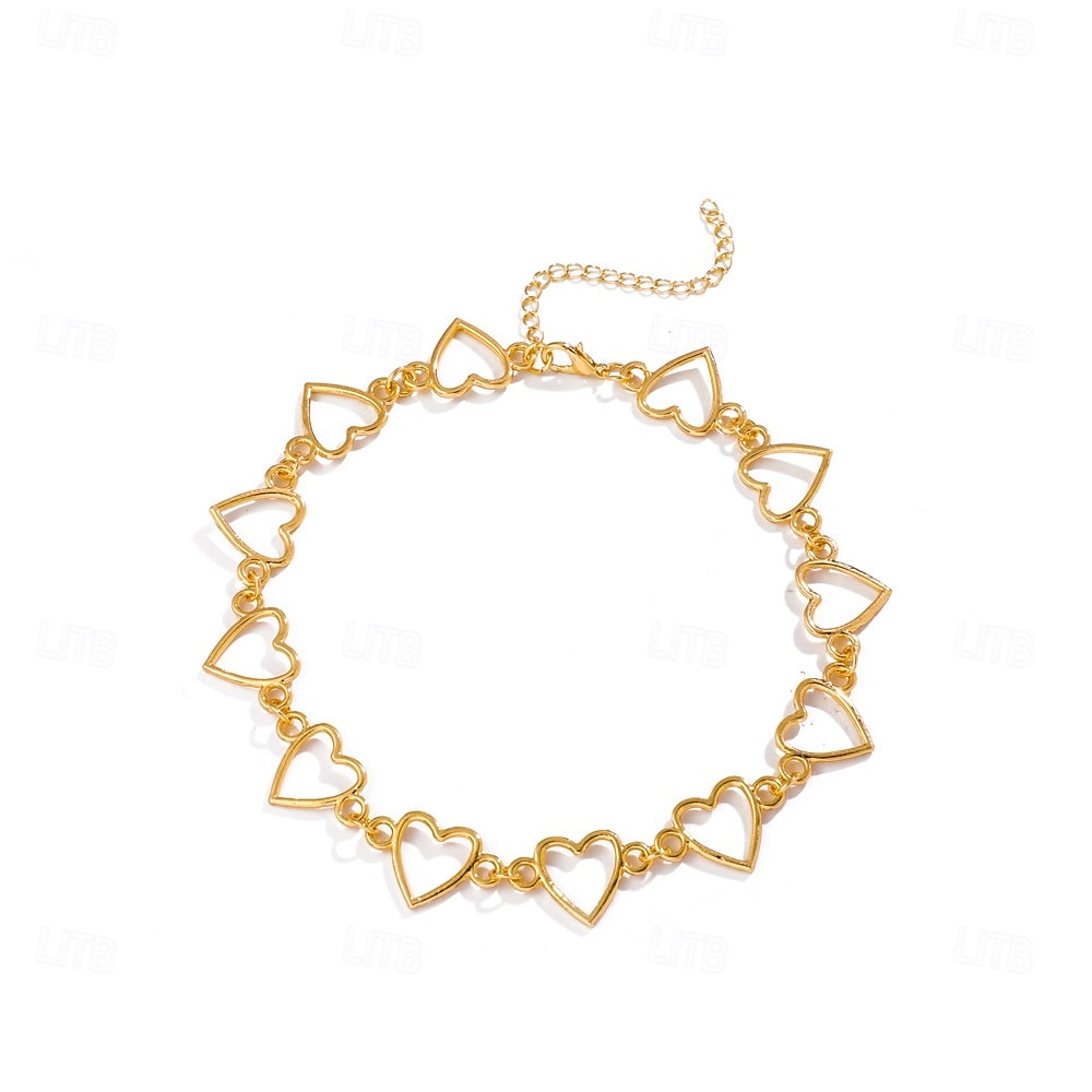 Collier ras du cou cœur en argent pour femme – bijou tendance à maillons pour tenues décontractées et de soirée de 2026 ? $11.99 –P4