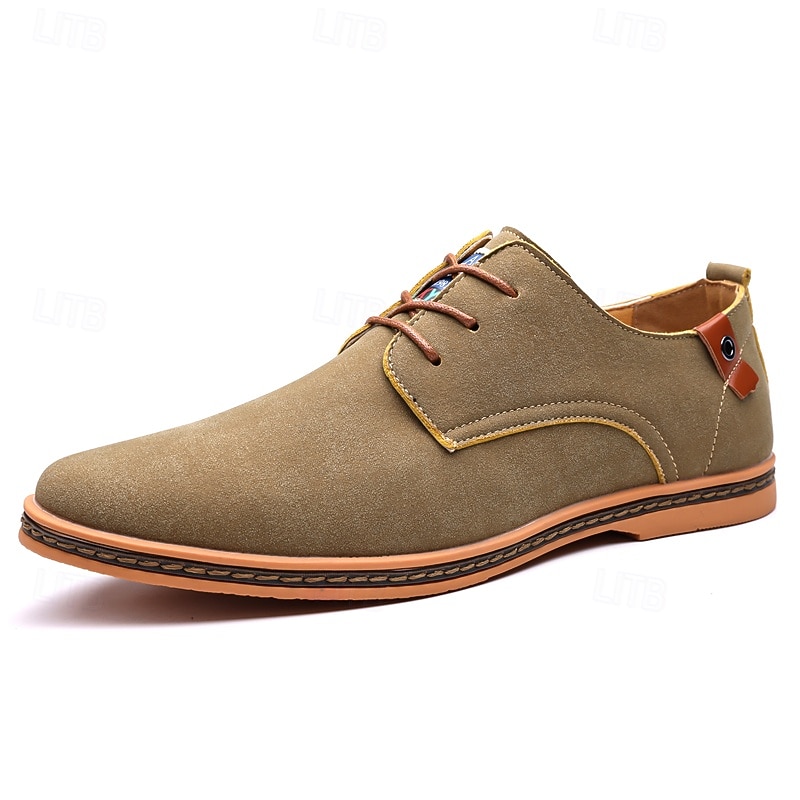 Homme Basket Chaussures de confort Marche Occasionnel Quotidien Soirée & Fête Daim Chaud À lacets Brun foncé Noir Jaune Été Printemps de 2025 ? $34.99 –P5